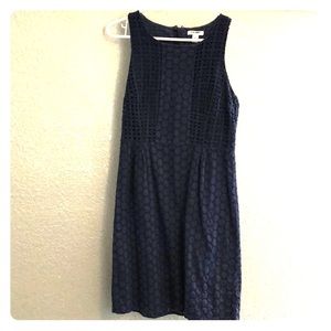 Navy eyelet dress